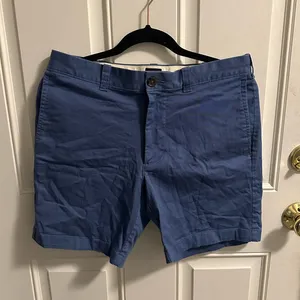 J. Crew Classic Blue Flat Front Shorts thumbnail 1