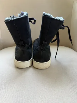UGG Starlyn Shoes Women's 9.5 Black Gray Nubuck Shearling High Top Sneaker Boots thumbnail 5
