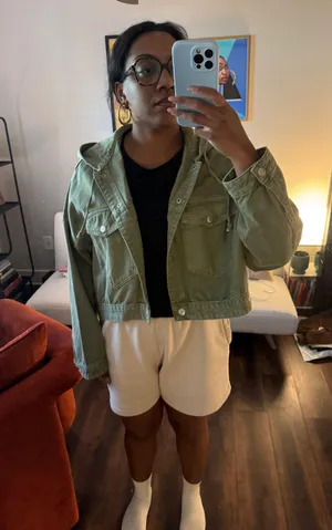 Society Boutique Green Utility Jacket thumbnail 2