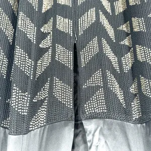 Reiss‎ Size 10 Dress Black Silk Sheath Beaded Geometric Short Sleeve Cocktail thumbnail 4