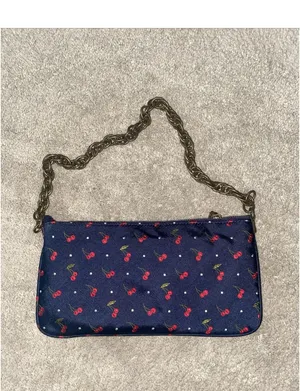 J. Crew cherries print shoulder bag purse silk thumbnail 9