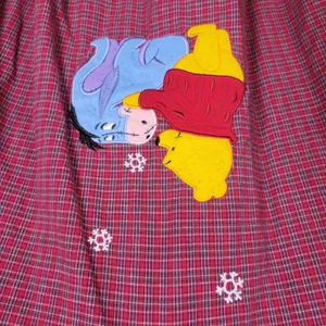 Disney Pooh V-neck Women's Plaid Night Oversized Shirt Long Sleeves‎ thumbnail 2