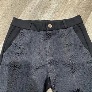 Zara Black Snake Print Trousers Size S thumbnail 3