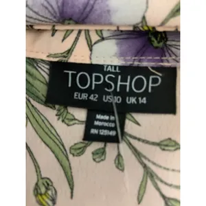 Topshop Floral NWT Maxi Skirt Womens 10 Pink NEW Tall Handkerchief HemTie Waist thumbnail 7