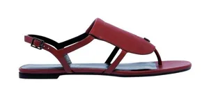 Longchamp’s New Collection of Flat Sandals, Burgundy, Size EU41/US10, NWOT thumbnail 1