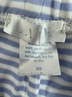LAKE Pima Cotton Long-Long Pajama Set Hydrangea Preppy Blue Stripe thumbnail 9