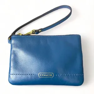 Coach Blue Leather Wristlet thumbnail 1