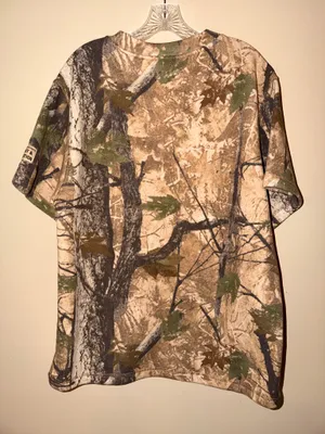 Fleece Factory Camo Tee Brown Size L thumbnail 2