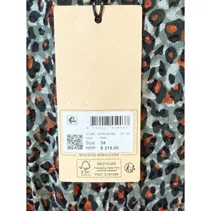 Scotch & Soda Leopard Print Mini Dress Women 34 Multicolor Mock Neck Sheer Party thumbnail 12