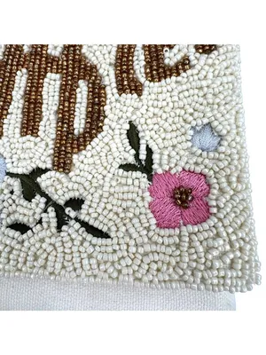 Francesca's Happily Ever After Beaded Wedding Crossbody Bag With Floral Embroidery thumbnail 8