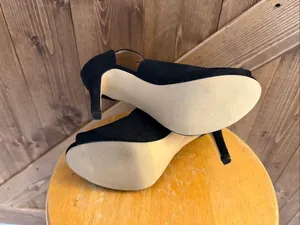 Madden Girl women’s black peep-toe high heel sandals, size 6.5 thumbnail 7