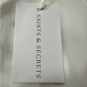 Saints + Secrets NWT White Bridal HalterA-Line Silk Dress thumbnail 5