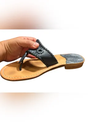 Jack Rogers Navy Leather Sandals,Size 7 thumbnail 7