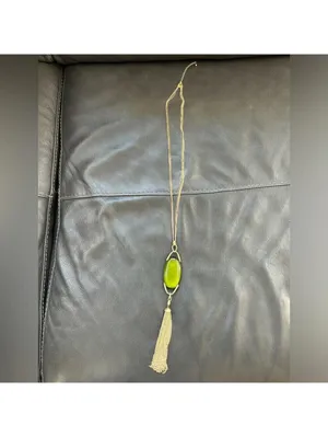 Lia Sophia Kiam Family “Elena” Green Cat’s Eye Necklace thumbnail 2