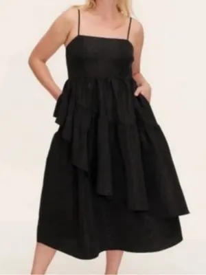 EUC Kate Spade X Target Tiered Midi Dress Black Size Medium thumbnail 1