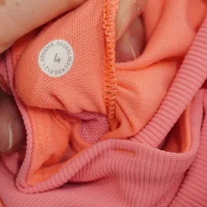 Lululemon Size 4 Energy High Neck Longline Bra‎ Ribbed Sunset Pink Orange Gym thumbnail 4