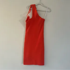 Lulus exciting night orange ribbed body con dress thumbnail 5
