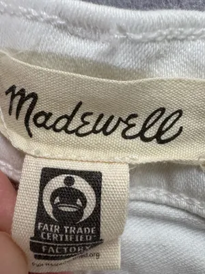 Madewell Flared Wide-Leg Jeans White Size 26 thumbnail 3