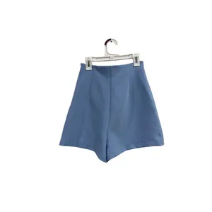 Zara Women Light Blue Skort Mini Skirt Shorts Size XS Side Zip Slit thumbnail 2