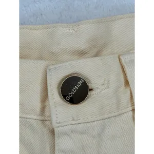 GoldSign Women's butter yellow Wide Leg Jeans Size 27 High Waist‎ Denim Casual thumbnail 7