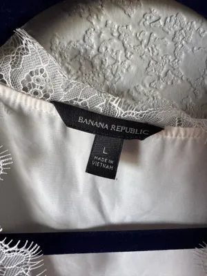 Banana Republic Lace Blouse large ivory euc romantic lace fairy thumbnail 6