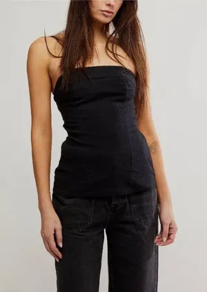FREE PEOPLE NWT Lora Tube / Black thumbnail 1