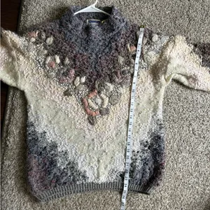 Mareia Kim Vintage Embroidered Mockneck Sweater 80s 90s Retro Colorful Unique thumbnail 6