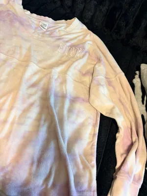 PINK Victoria's Secret Pastel Tie-Dye Crewneck Sweater thumbnail 3