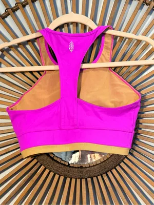 Free People Movement Palm Sorings Sports Bra Magenta Athleisure Active Sporty thumbnail 9