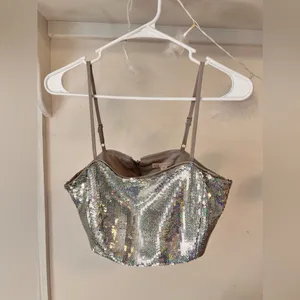 FINAL PRICE GB ( Gianni Bini ) Sequined Cropped Top thumbnail 2