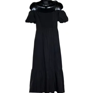 ASTR The Label Aleda Midi Dress Linen Size S Black Cold‎ Shoulder Party Cut Out thumbnail 3