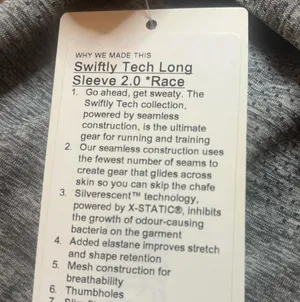 Lululemon Swiftly Tech Long Sleeve Shirt 2.0 Race Length thumbnail 6