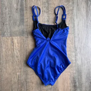 Miraclesuit Royal Blue Ruched Underwire One Piece Swimsuit Size 6 Slimming thumbnail 3