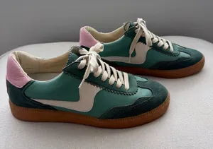 Dolce Vita Green and Pink Lace-Up Sneakers Size 7 thumbnail 1