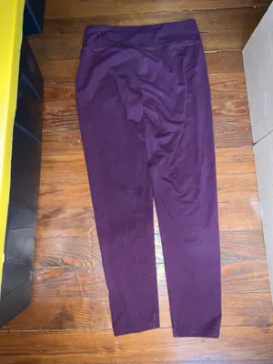 Aerie Purple Cotton-Blend Leggings Sz. L thumbnail 3