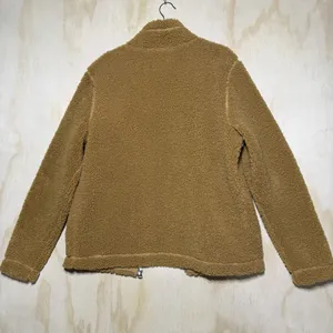 H&M Sherpa Fleece Jacket Men's Large‎ Brown Full Zip Teddy Coat Cozy thumbnail 6