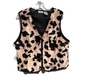 Vintage Animal Print Zippered Western Vest thumbnail 4