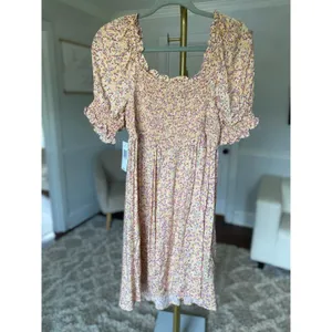 As You Wish Mini Dress Ditsy Floral Cottagecore Smocked Puff‎ Sleeve Festival Boho thumbnail 2