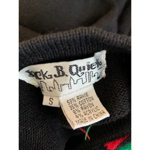 Jack B. Quick Cardigan Sweater Womens Small Black Ugly Christmas Holiday thumbnail 6