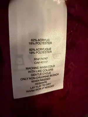 Natural Reflections‎ Burgundy Knit Top with Label Detail- Small thumbnail 5