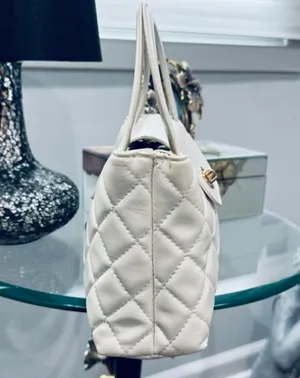 Winter White Quilted Crossbody Faux Leather Bag thumbnail 2
