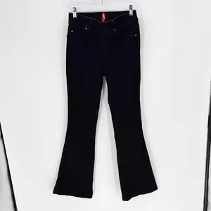 Spanx EveryWear Flare Jeans Womens High Rise Pull On Clean Black size S classy thumbnail 3