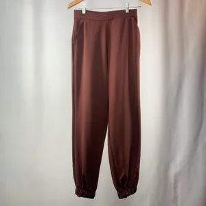 NWT Zara Serged Jogging Pants‎ In Brown Size Small thumbnail 2
