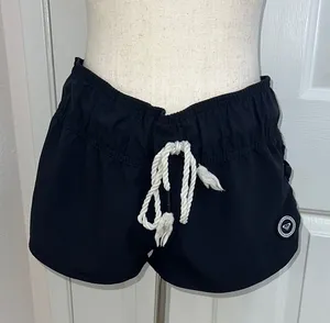 Roxy Black and White‎ Athletic Shorts with Drawstring Waist thumbnail 1