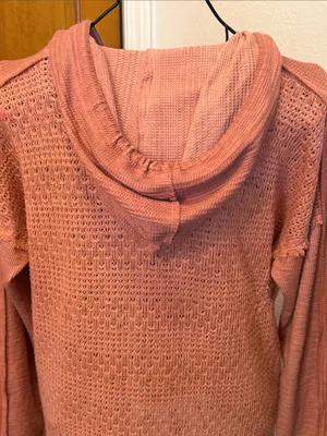 👢👢👢BOGOHO👢👢👢POL Women's Lightweight Hooded Knit Sweater - Dusty Rose-small thumbnail 9