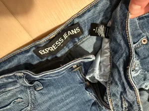 Express jean shorts distressed style Women's Size 8 thumbnail 2