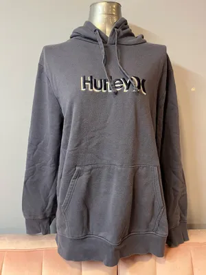 Gray Hurley hoodie with white and black logo, size XL #surf #skate thumbnail 1