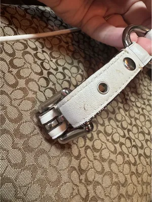 Coach Signature Brown Leather Trim Tote Bag thumbnail 10