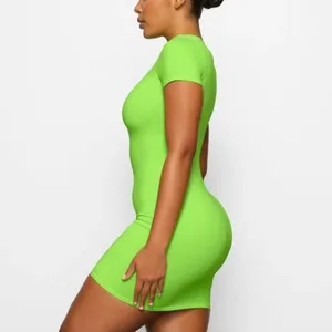 SKIMS Signature Swim T Shirt Dress - Neon Green, size Small, $88 thumbnail 2