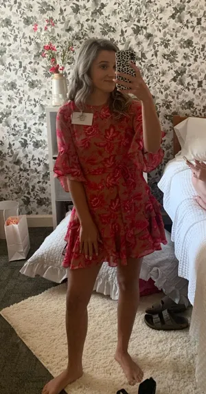 Sundae Muse Floral Dress Pink thumbnail 1